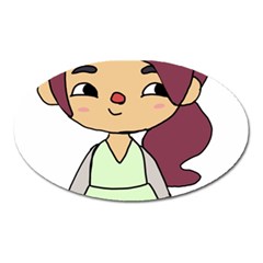 Toca Life Self Made Character  Oval Magnet by Fundigitalart234