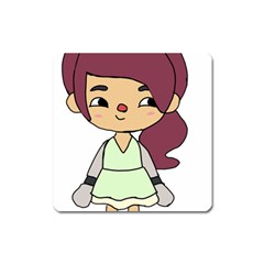 Toca Life Self Made Character  Square Magnet by Fundigitalart234