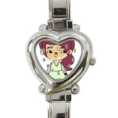 Toca Life Self Made Character  Heart Italian Charm Watch by Fundigitalart234