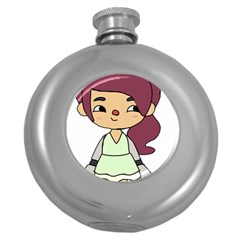 Toca Life Self Made Character  Round Hip Flask (5 Oz) by Fundigitalart234