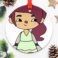 Toca Life Self Made Character  Round Ornament (two Sides)