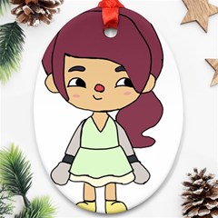 Toca Life Self Made Character  Oval Ornament (two Sides) by Fundigitalart234