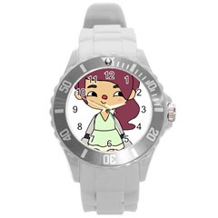 Toca Life Self Made Character  Round Plastic Sport Watch (l) by Fundigitalart234