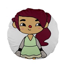 Toca Life Self Made Character  Standard 15  Premium Flano Round Cushions by Fundigitalart234