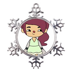 Toca Life Self Made Character  Metal Large Snowflake Ornament by Fundigitalart234