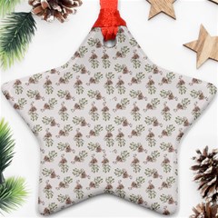 Warm Blossom Harmony Floral Pattern Ornament (star) by dflcprintsclothing