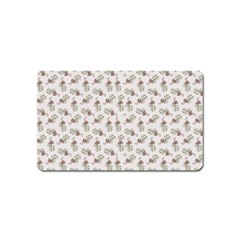 Warm Blossom Harmony Floral Pattern Magnet (name Card) by dflcprintsclothing