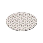 Warm Blossom Harmony Floral Pattern Sticker Oval (10 pack) Front