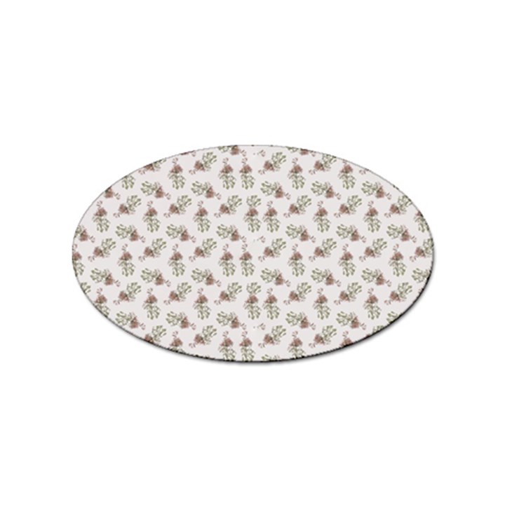 Warm Blossom Harmony Floral Pattern Sticker Oval (10 pack)