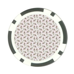 Warm Blossom Harmony Floral Pattern Poker Chip Card Guard by dflcprintsclothing