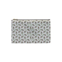 Warm Blossom Harmony Floral Pattern Cosmetic Bag (small) by dflcprintsclothing