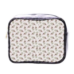 Warm Blossom Harmony Floral Pattern Mini Toiletries Bag (one Side) by dflcprintsclothing