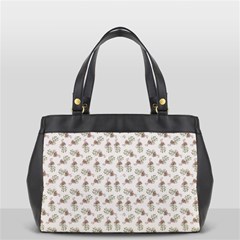 Warm Blossom Harmony Floral Pattern Oversize Office Handbag (2 Sides) by dflcprintsclothing