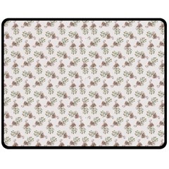 Warm Blossom Harmony Floral Pattern Two Sides Fleece Blanket (medium) by dflcprintsclothing