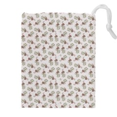 Warm Blossom Harmony Floral Pattern Drawstring Pouch (4xl) by dflcprintsclothing