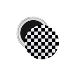 Black White Checker Pattern Checkerboard 1 75  Magnets by Cowasu