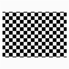 Black White Checker Pattern Checkerboard Large Glasses Cloth by Cowasu