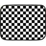 Black White Checker Pattern Checkerboard Two Sides Fleece Blanket (Mini) 35 x27  Blanket Front