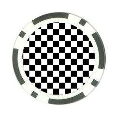 Black White Checker Pattern Checkerboard Poker Chip Card Guard (10 Pack) by Cowasu