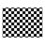 Black White Checker Pattern Checkerboard Two Sides Premium Plush Fleece Blanket (Mini) 35 x27  Blanket Front