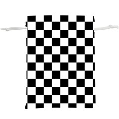 Black White Checker Pattern Checkerboard Lightweight Drawstring Pouch (xl) by Cowasu