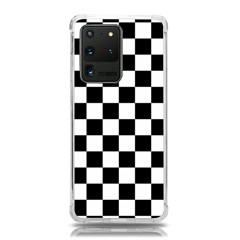 Black White Checker Pattern Checkerboard Samsung Galaxy S20 Ultra 6 9 Inch Tpu Uv Case by Cowasu