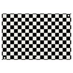 Black White Checker Pattern Checkerboard Banner and Sign 6  x 4  Front