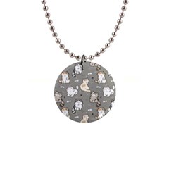 Cute Cat Pattern Cartoon 1  Button Necklace by Cowasu