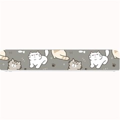 Cute Cat Pattern Cartoon Small Bar Mat by Cowasu