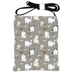 Cute Cat Pattern Cartoon Shoulder Sling Bag by Cowasu