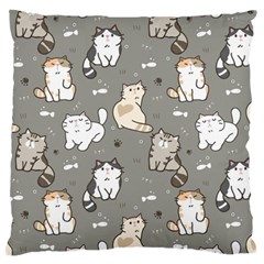 Cute Cat Pattern Cartoon Large Cushion Case (one Side) by Cowasu