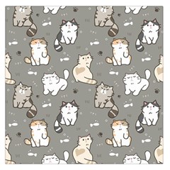 Cute Cat Pattern Cartoon Square Satin Scarf (36  X 36 ) by Cowasu