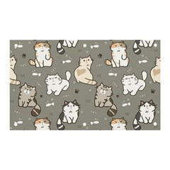 Cute Cat Pattern Cartoon Banner And Sign 5  X 3 