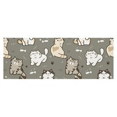 Cute Cat Pattern Cartoon Banner And Sign 8  X 3  by Cowasu