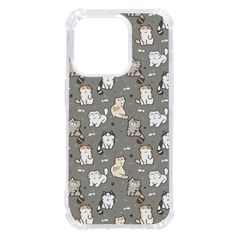 Cute Cat Pattern Cartoon Iphone 14 Pro Tpu Uv Print Case by Cowasu