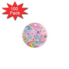 Bears Kawaii Pattern 1  Mini Magnets (100 Pack)  by Cowasu