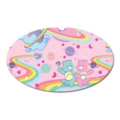 Bears Kawaii Pattern Oval Magnet by Cowasu