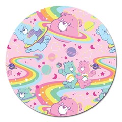 Bears Kawaii Pattern Magnet 5  (round) by Cowasu