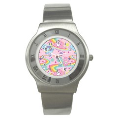 Bears Kawaii Pattern Stainless Steel Watch by Cowasu