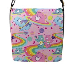 Bears Kawaii Pattern Flap Closure Messenger Bag (l) by Cowasu