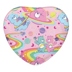 Bears Kawaii Pattern Heart Glass Fridge Magnet (4 Pack) by Cowasu