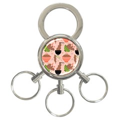 Japanese Street Food Soba Noodle In Bowl 3-ring Key Chain by Cowasu