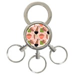 Japanese Street Food Soba Noodle In Bowl 3-Ring Key Chain Front