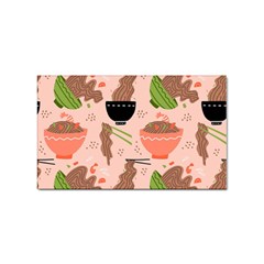 Japanese Street Food Soba Noodle In Bowl Sticker (rectangular) by Cowasu