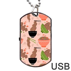 Japanese Street Food Soba Noodle In Bowl Dog Tag Usb Flash (two Sides) by Cowasu