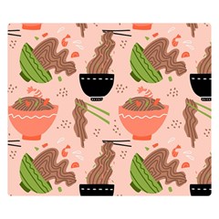 Japanese Street Food Soba Noodle In Bowl Two Sides Premium Plush Fleece Blanket (small) by Cowasu