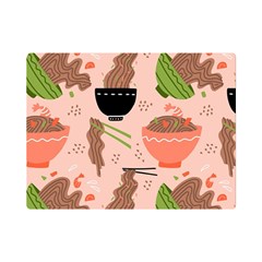 Japanese Street Food Soba Noodle In Bowl Premium Plush Fleece Blanket (mini) by Cowasu