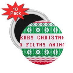 Merry Christmas Ya Filthy Animal 2 25  Magnets (10 Pack)  by Cowasu