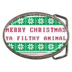 Merry Christmas Ya Filthy Animal Belt Buckles by Cowasu