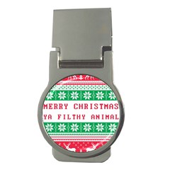 Merry Christmas Ya Filthy Animal Money Clips (round)  by Cowasu